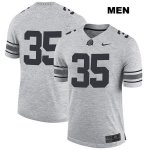 Men's NCAA Ohio State Buckeyes Luke Donovan #35 College Stitched No Name Authentic Nike Gray Football Jersey HI20R58HN